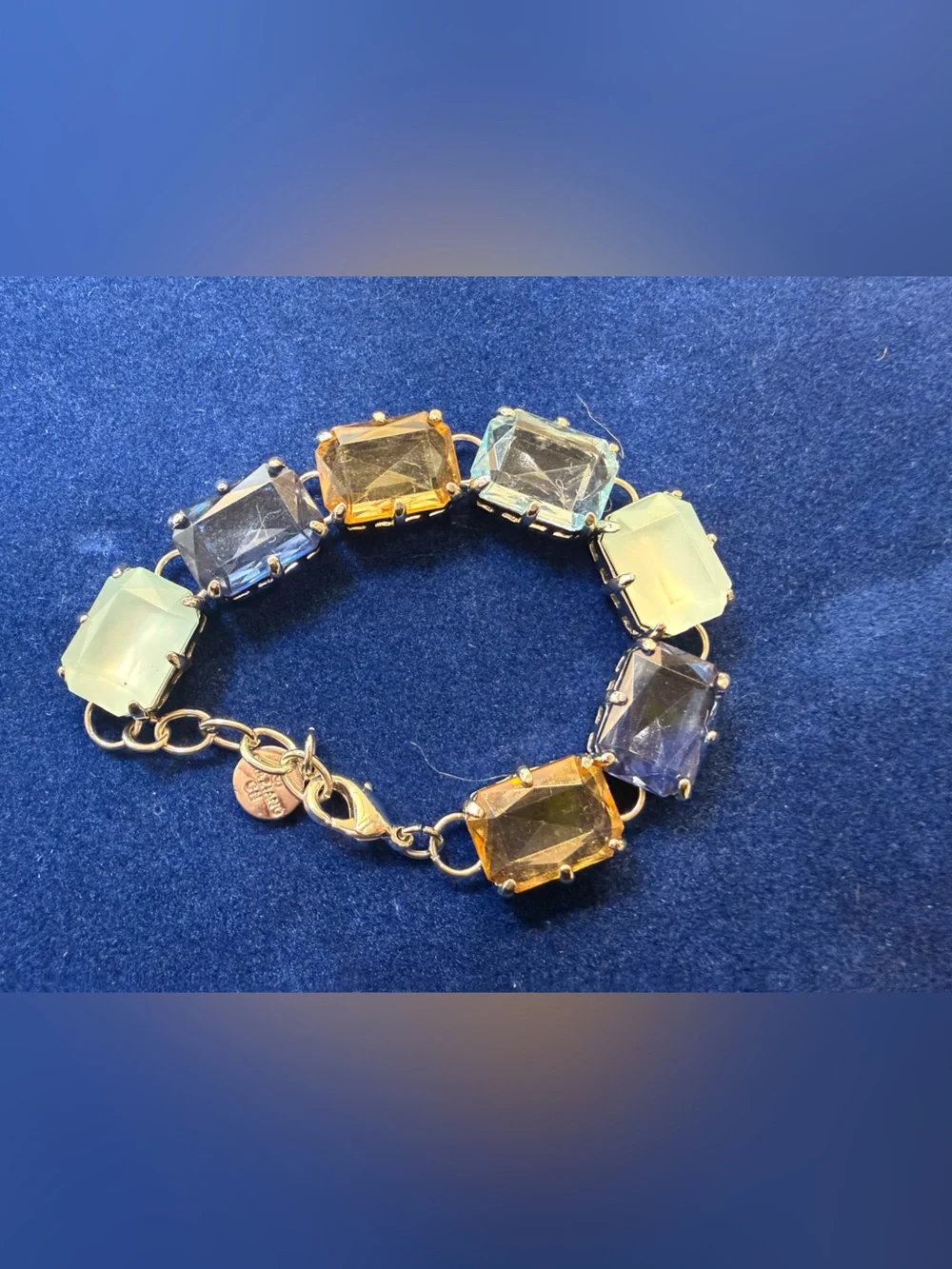 R.J. Graziano Statement Bracelet Multi Stone Gold Tone - Picture 4 of 15
